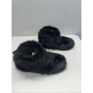 UGG  Womens Black Amary Faux Fur Slipper Bootie Size US 8 EU 39