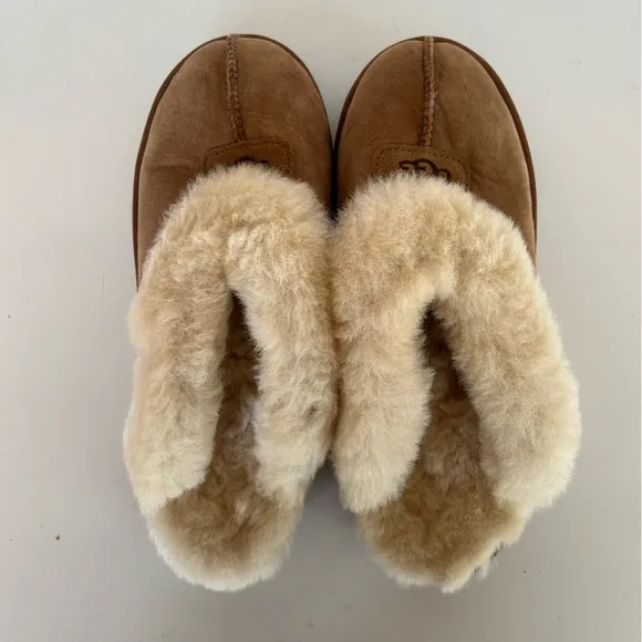 UGG Women's Coquette Chestnut Scuff Slippers, size 9