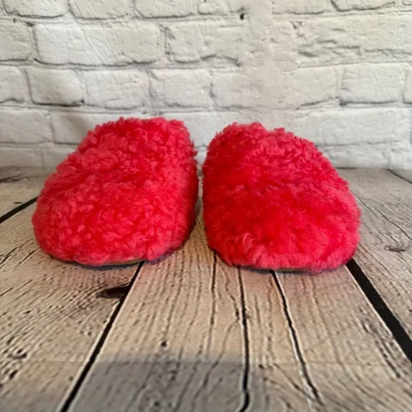 UGG Women's Pink Glow Maxi Curly Slide Slipper Sz 7