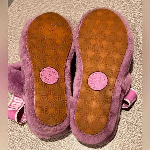UGG Women's Purple Oh Yeah Slide wool fur slippers  Size 7