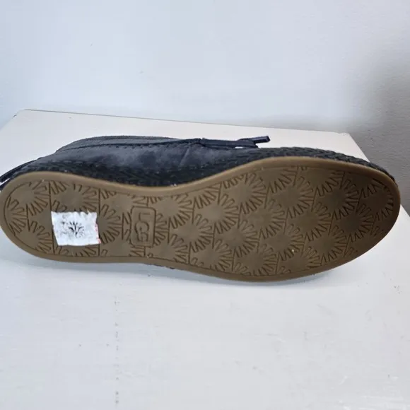 UGG Woodlyn Blue Suede Moccasins Size 8