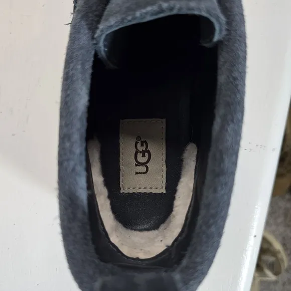 UGG Woodlyn Blue Suede Moccasins Size 8