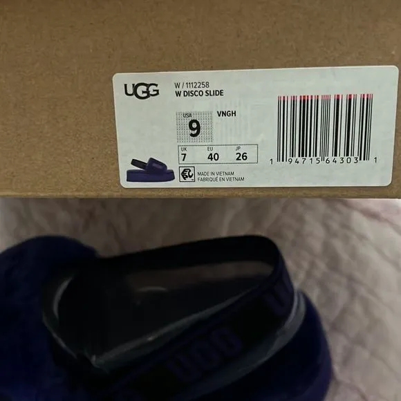 UGG disco sandals purple 9