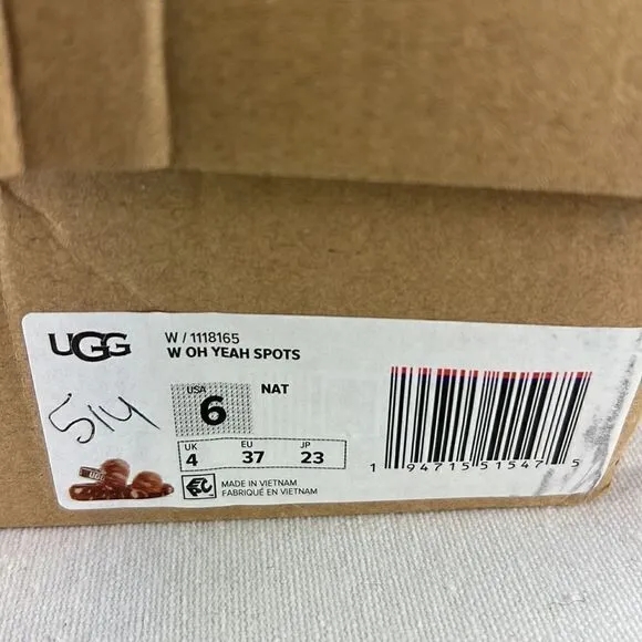 UGG Oh Yeah Spot Natural Slide Slippers Various