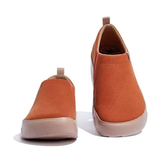 UIN Men's Travel Walking Shoes Casual Sneaker (Tsubaki Brown Toledo IX Men)