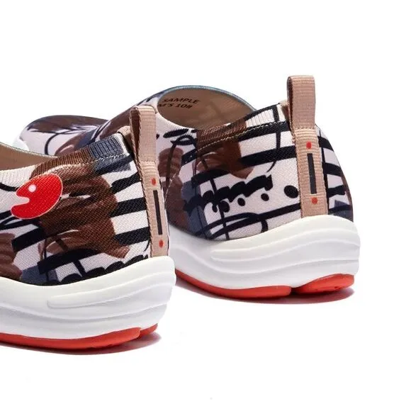 UIN Men's Walking Shoes Slip On Casual Wide Toe Shoes Toledo Ⅷ - graffiti Arab 2