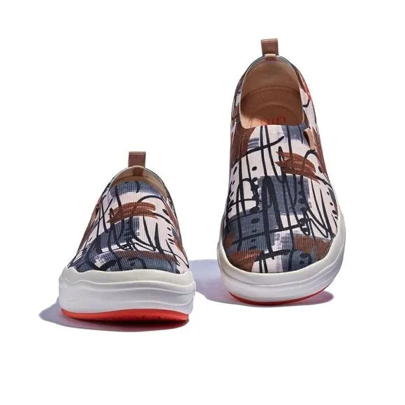 UIN Men's Walking Shoes Slip On Casual Wide Toe Shoes Toledo Ⅷ - graffiti Arab 2