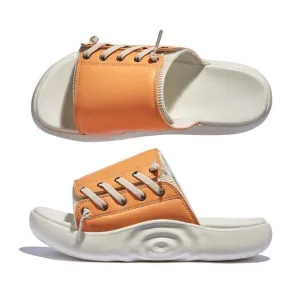 UIN Women's Summer Platform Slide Sandal Travel Shoes (MOCK ORANGE MAHON 2)