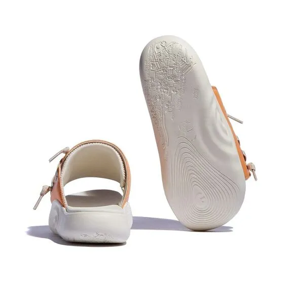 UIN Women's Summer Platform Slide Sandal Travel Shoes (MOCK ORANGE MAHON 2)