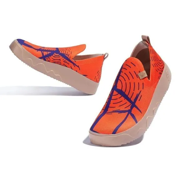 UIN Women's Shoes Slip On Knitted Casual Loafers Fuerteventura I-Nature Treasure