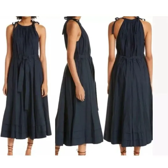 Ulla Johnson Spring‎ Summer navy blue, sleeveless Joni sundress 4 quiet luxury