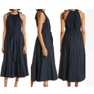 Ulla Johnson Spring‎ Summer navy blue, sleeveless Joni sundress 4 quiet luxury