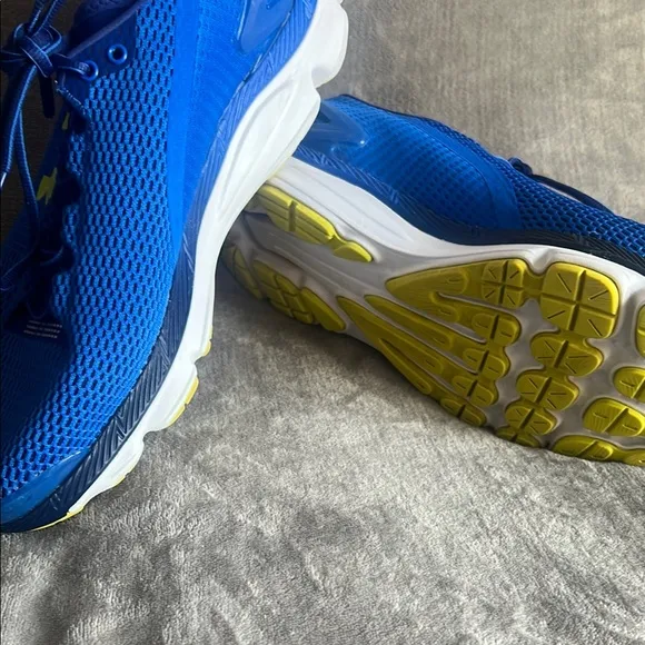 Under Armour Blue and Yellow Athletic Shoes with Cushioned Sole