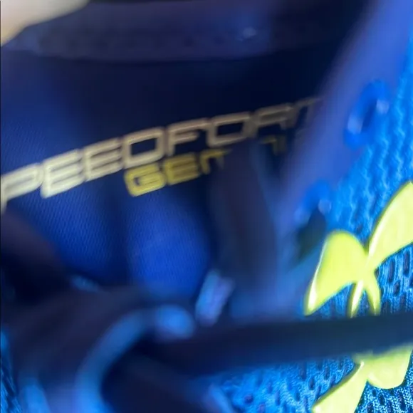 Under Armour Blue and Yellow Athletic Shoes with Cushioned Sole