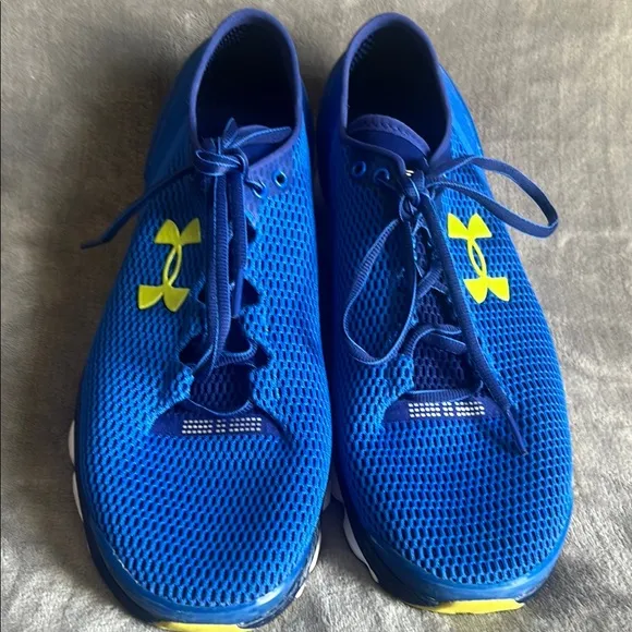 Under Armour Blue and Yellow Athletic Shoes with Cushioned Sole
