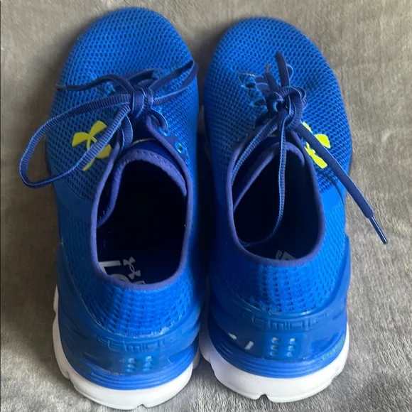 Under Armour Blue and Yellow Athletic Shoes with Cushioned Sole