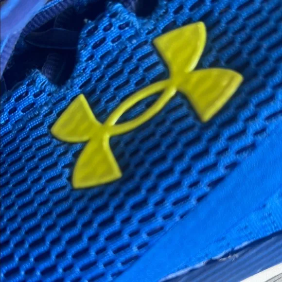 Under Armour Blue and Yellow Athletic Shoes with Cushioned Sole