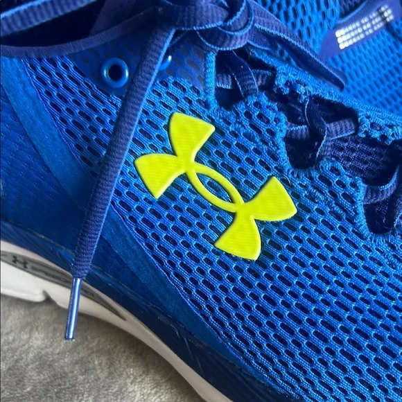 Under Armour Blue and Yellow Athletic Shoes with Cushioned Sole