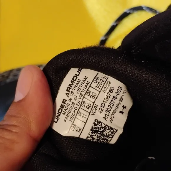 Under Armour Kids Black and White Shoes