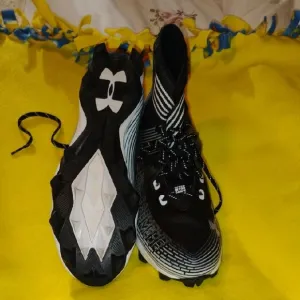Under Armour Kids Black and White Shoes