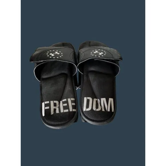 Under Armour Men's Freedom Black Slide Sandals Size 9