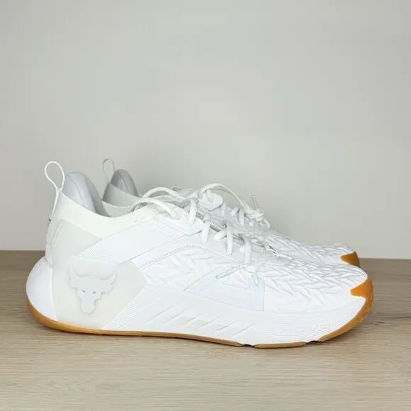 Under Armour Project Rock 6 Training Shoes -White- 3026534-100 Men's Size 11