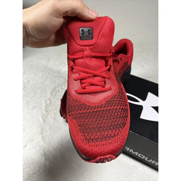 Under Armour UA Mens Size 13 HOVR Intake 6 Running Shoes Red/Black 3026134-600