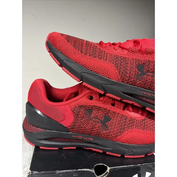 Under Armour UA Mens Size 13 HOVR Intake 6 Running Shoes Red/Black 3026134-600