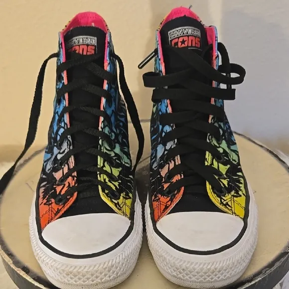 UNISEX Converse Pink and Yellow Sneakers High-Top Style