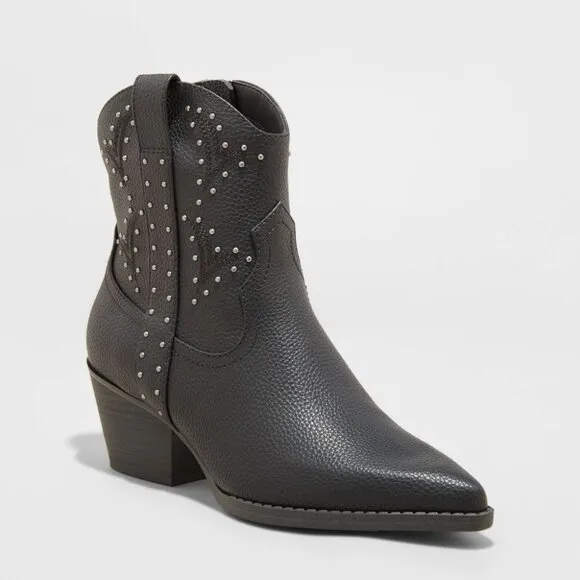 Universal Thread Women's Ankle Cowboy Western Boots Cowgirl Booties