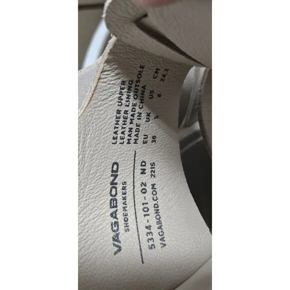 Vagabond Shoemakers Courtney Fisherman Flatform Off-White EU‎ 38/US Women's 8M