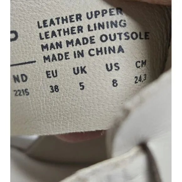 Vagabond Shoemakers Courtney Fisherman Flatform Off-White EU‎ 38/US Women's 8M