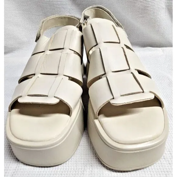 Vagabond Shoemakers Courtney Fisherman Flatform Off-White EU‎ 38/US Women's 8M