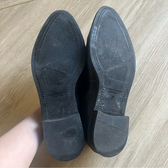 Vagabond Shoes Women's Frances Flat Loafers in Black Leather Size EU 38