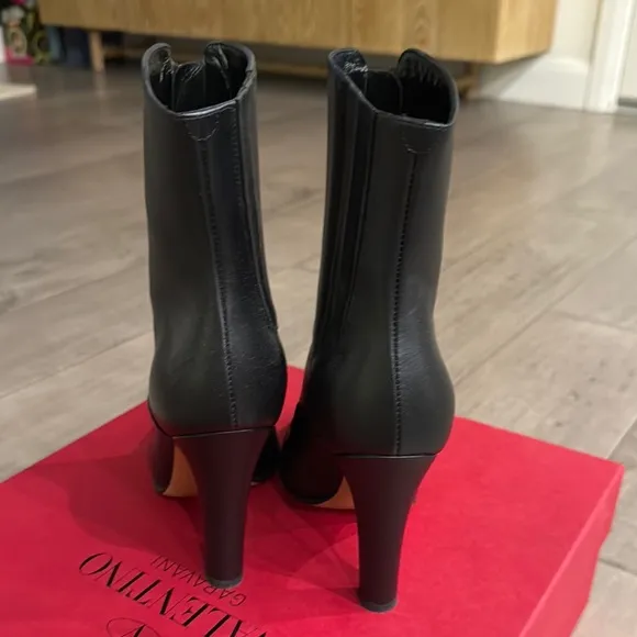VALENTINO Black High Heel Ankle Boots