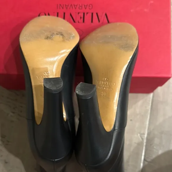 VALENTINO Black High Heel Ankle Boots