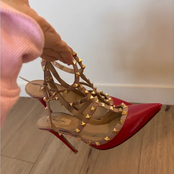 Valentino Red Studded Women's Heels