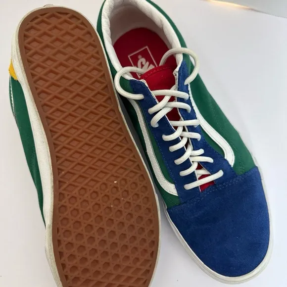 Vans Blue and Green Skate Sneakers
