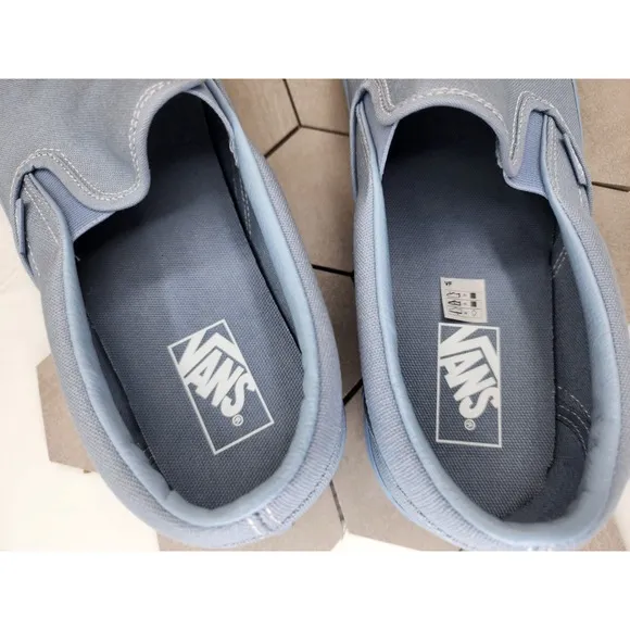 Vans Classic Slip-On Pastel Mono Dusty Blue Sz 10.5 UNC Men New Rare Sneakers