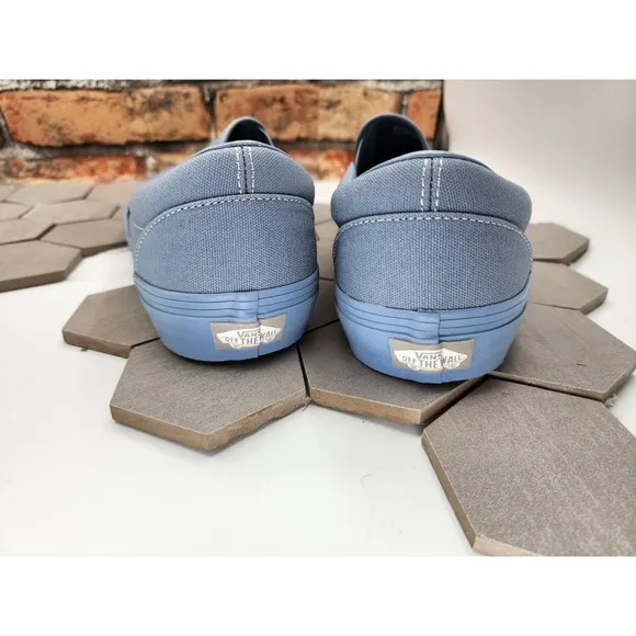 Vans Classic Slip-On Pastel Mono Dusty Blue Sz 10.5 UNC Men New Rare Sneakers