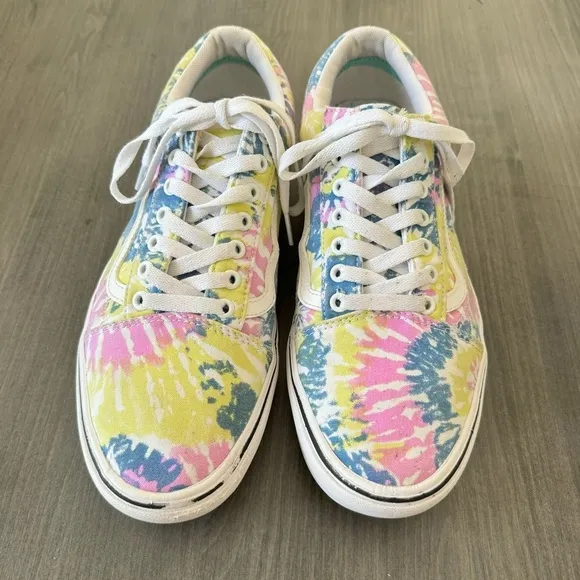 Vans Comfycush Old Skool Tie Dye sneakers shoes men size 11