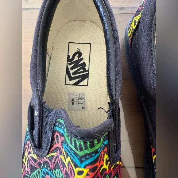 Vans Custom Bassnectar Mandala Slip-On Sneakers - Hand-Painted Art Size M6.5 W8