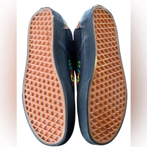 Vans Custom Bassnectar Mandala Slip-On Sneakers - Hand-Painted Art Size M6.5 W8