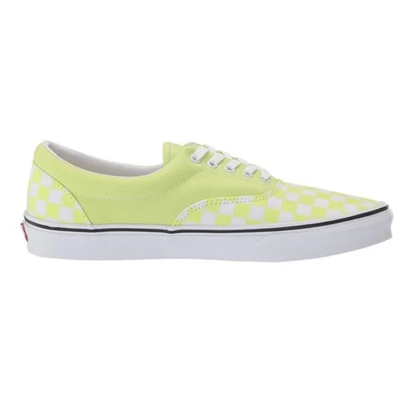 Vans Era Checkerboard Sharp Green, True White Checkerboard Shoes VN0A4BV4VXK