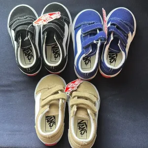 Vans Kids Shoes - Black, Blue, and Tan
