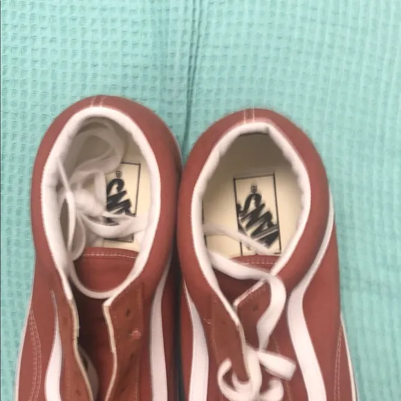 Vans Men's Auburn and White Sneakers