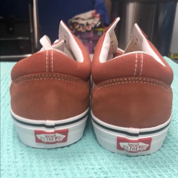 Vans Men's Auburn and White Sneakers