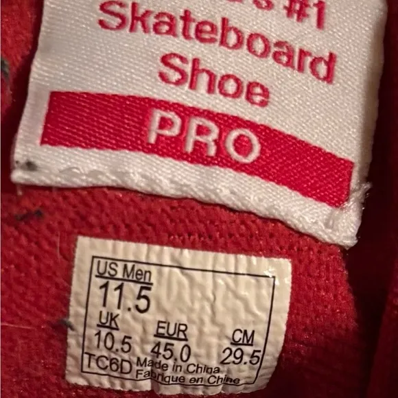 Vans Men's Red Sneakers