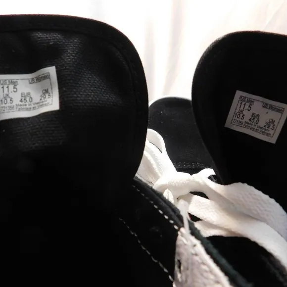 Vans Old Skool Logo Flame Black and True White Skate Shoes