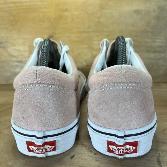 Vans Old Skool Suede Canvas Mens Size 9.5 Shoes Sneakers Pink Salmon Lace Up